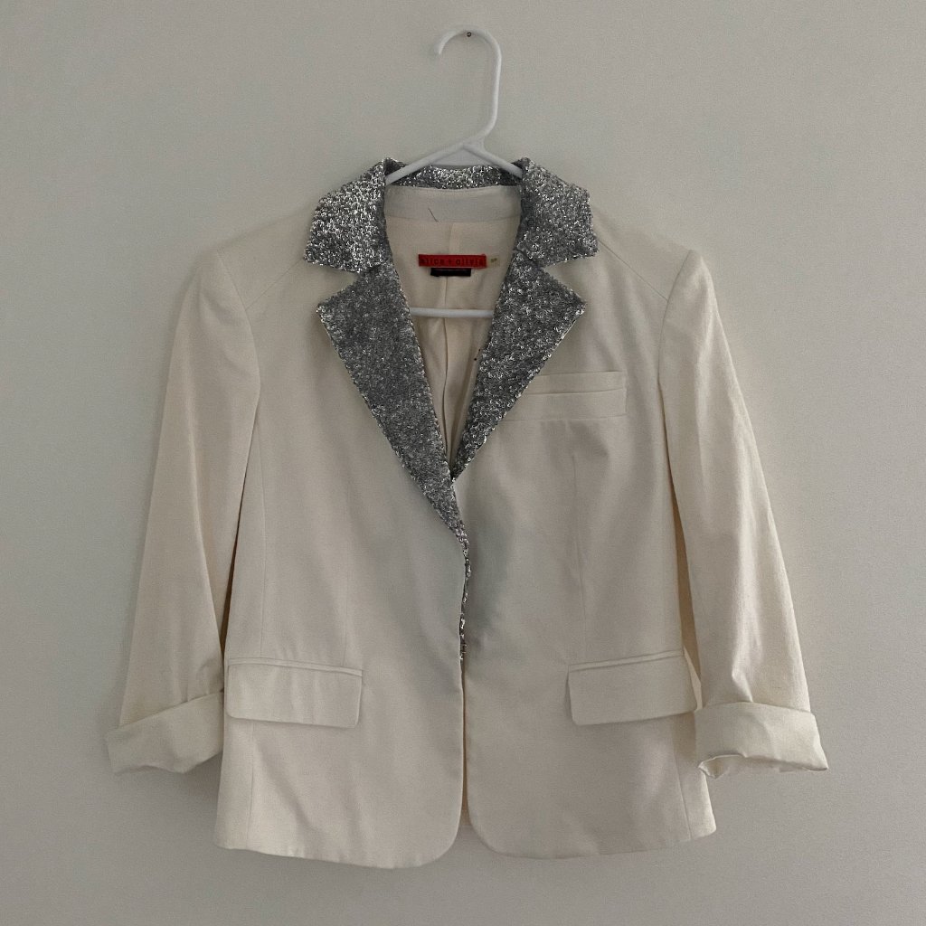 Nwot Alice + Olivia Sequin Lapel Blazer